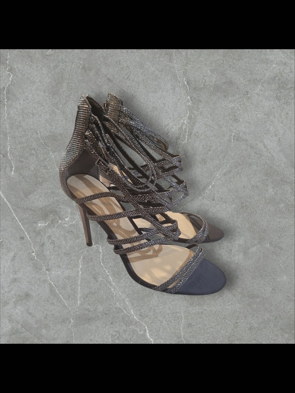 Strappy Glitter High Heel Sandals